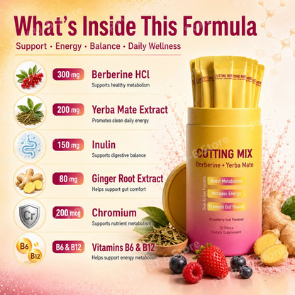 Berberine Yerba Mate Drink Mix – 30 Daily Sticks