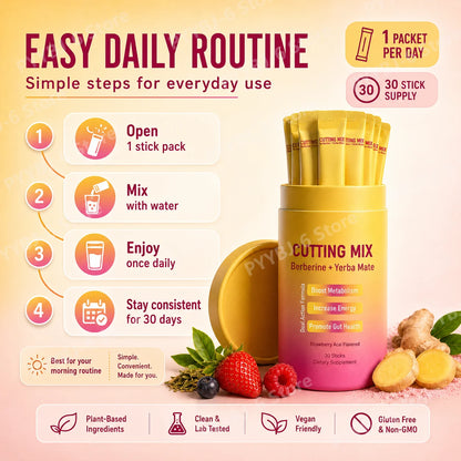Berberine Yerba Mate Drink Mix – 30 Daily Sticks